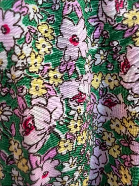 Zara Green Floral Smocked Crop Top | Romantic Muse - Picture 3 of 4